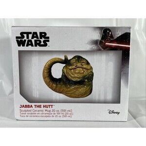 Star Wars Jabba The Hutt (20 oz) Sculpted Ceramic Coffee Mug Soup Cup Box Vandor